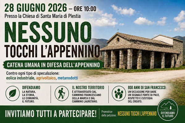 Colfiorito, Foligno (PG) - Catena umana a difesa dell'appennino