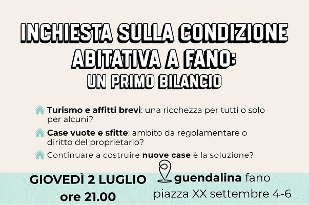 Fano (Pu) - Inchiesta sulla condizione abitativa a Fano: un primo bilancio