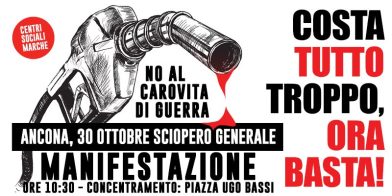 Ancona - 'No al carovita di guerra' Sciopero generale / Manifestazione